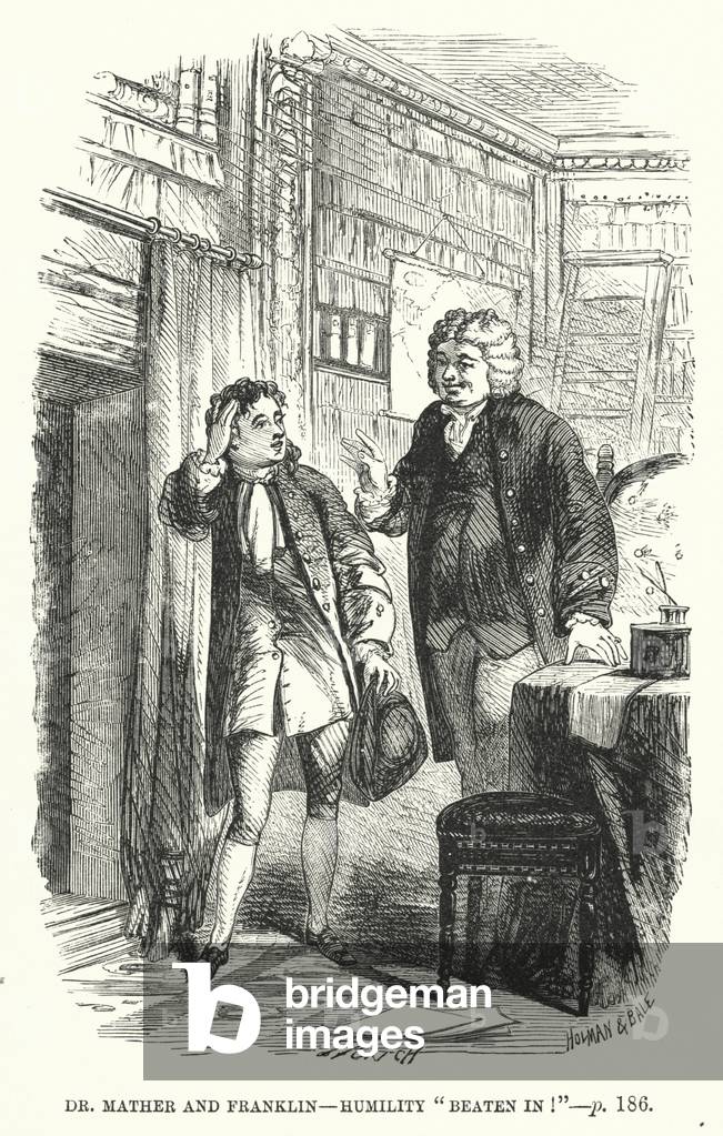 Episode in the life of the young Benjamin Franklin (engraving)