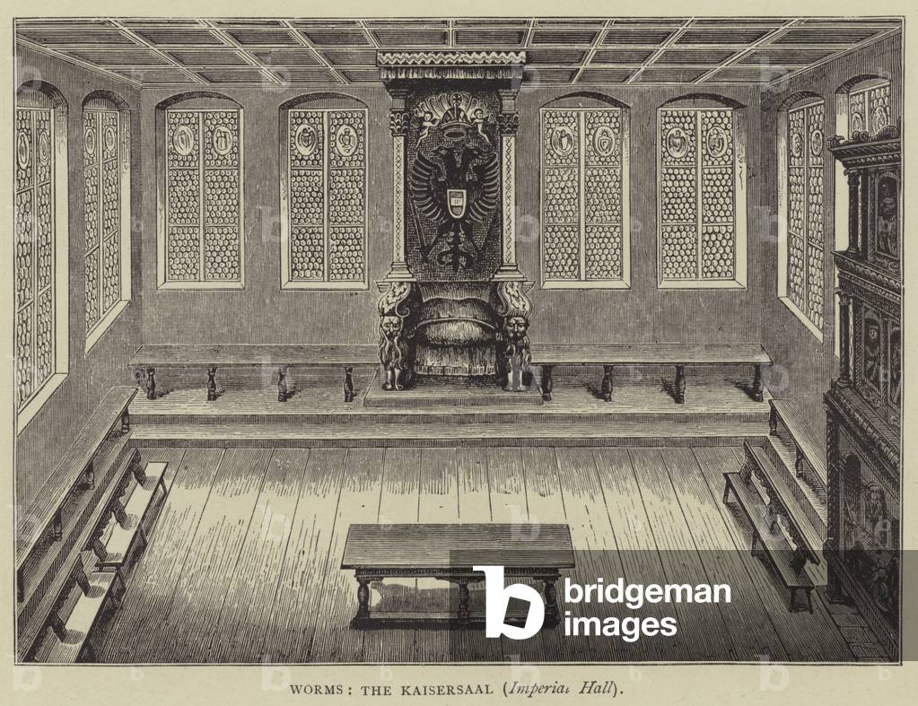 Worms, The Kaisersaal, Imperial Hall (engraving)