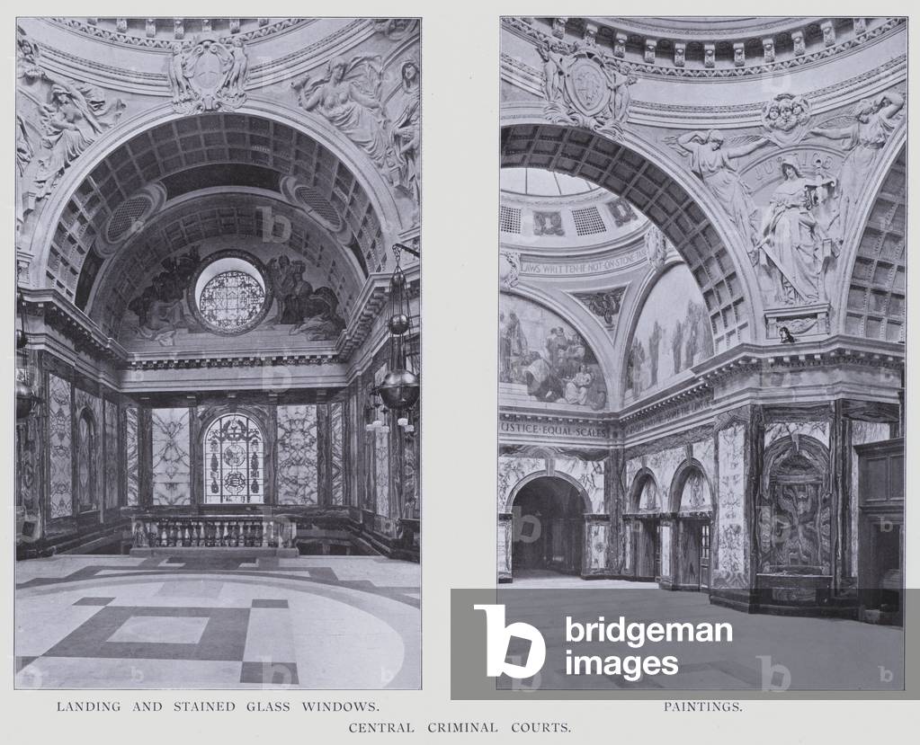 Central Criminal Courts (b/w photo)