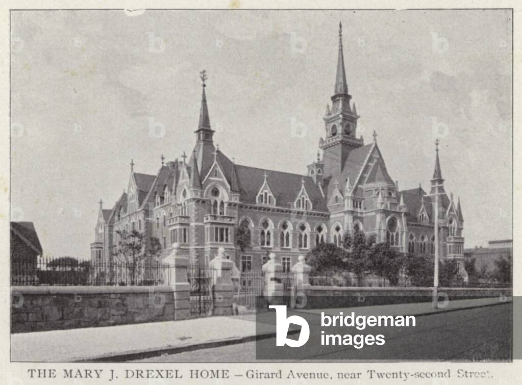 Philadelphia: The Mary J Drexel Home, Girard Avenue, near Twenty-second Street (b/w photo)