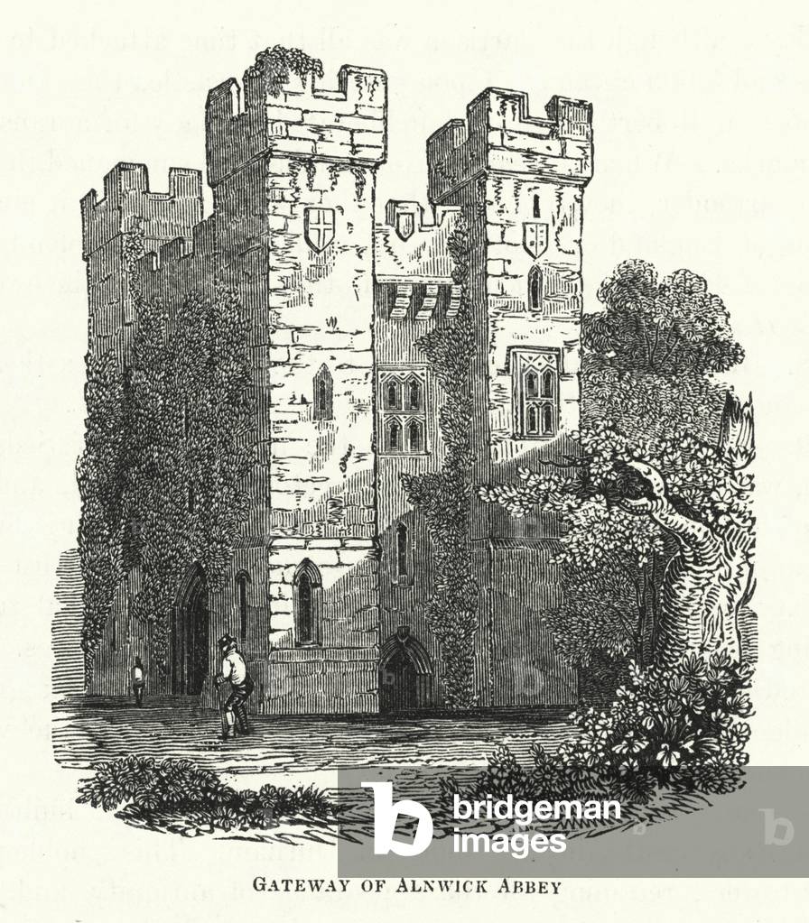 Gateway of Alnwick Abbey (engraving)