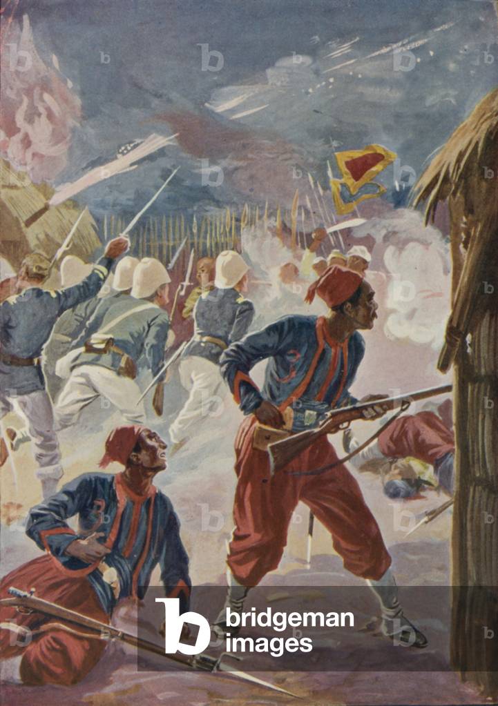 Capture of Son Tay by the French, Tonkin, 1884 (colour litho)