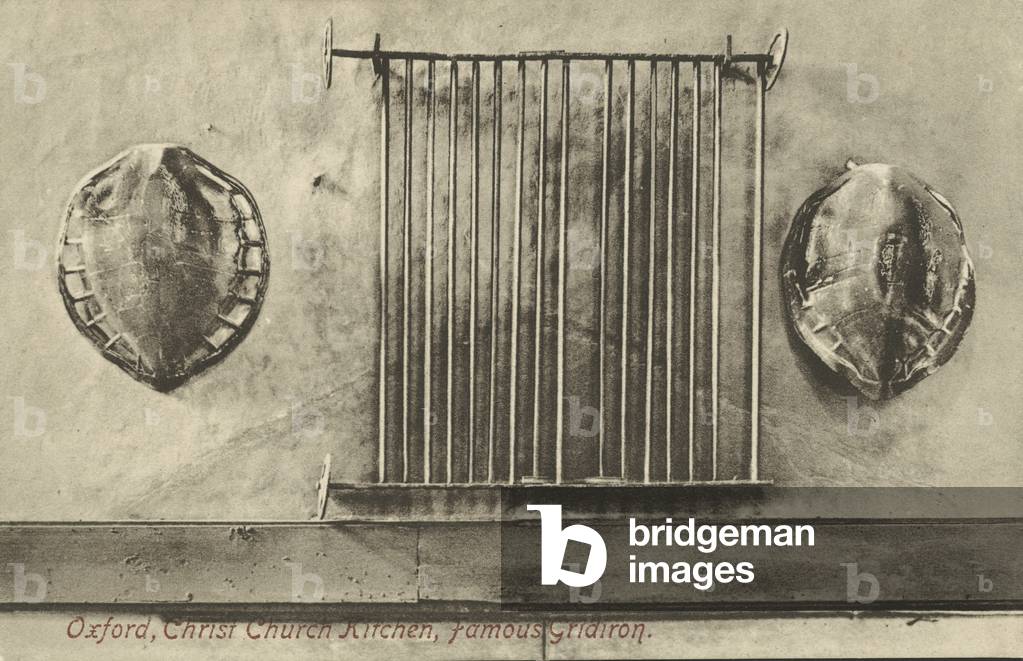 Christ Church Kitchen, Famous Gridiron, Oxford (b/w photo)