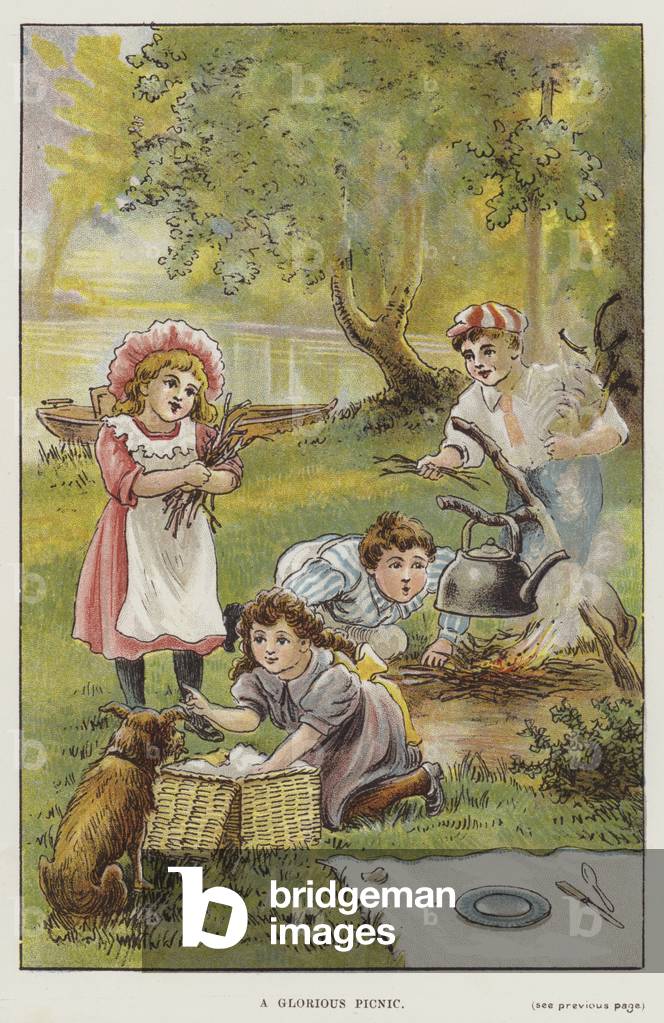 A Glorious Picnic (colour litho)