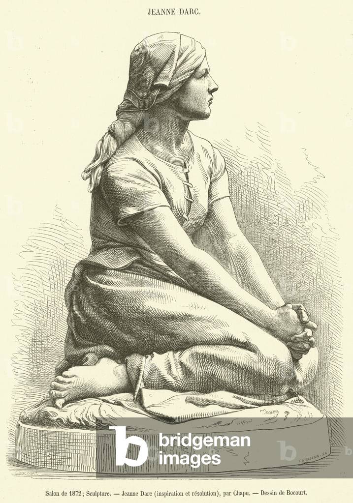 Salon de 1872, Sculpture, Jeanne Darc, inspiration et resolution (engraving)
