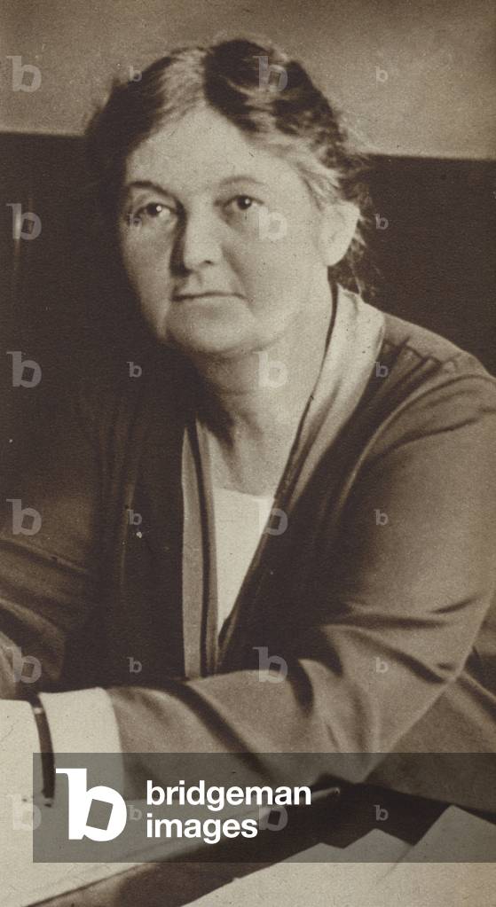 Margaret Bondfield, Labour politician, one of the first three women Labour MPs elected in the General Election of November 1923 (b/w photo)