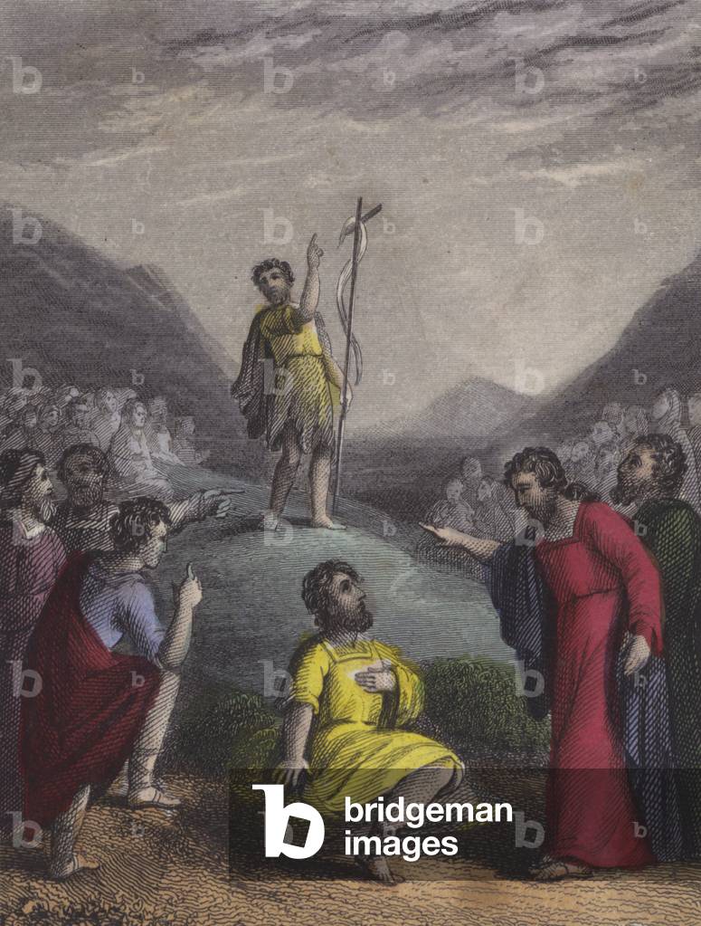 Illustration for Scripture History for the Improvement of Youth, c.1850 (coloured engraving)