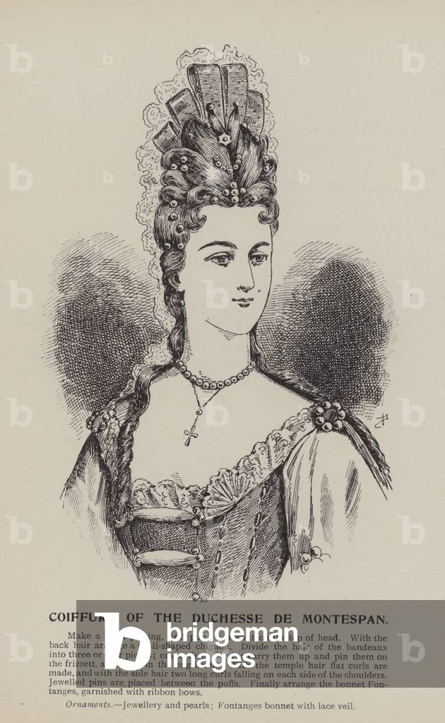 Coiffure of the Duchesse de Montespan (engraving)