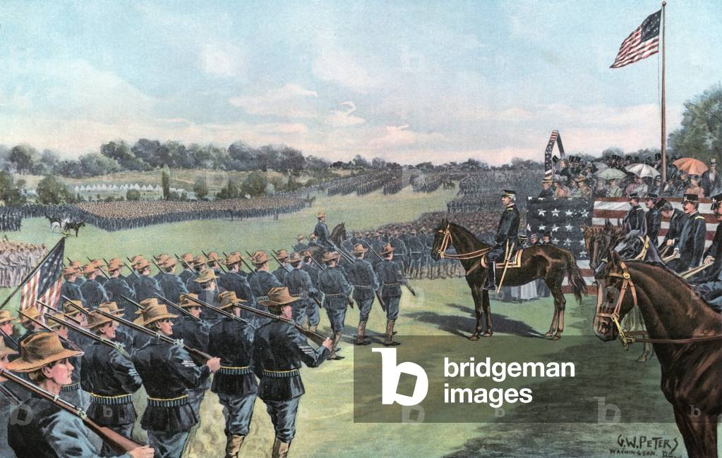 President McKinley Reviewing the United States Volunteers at Camp Alger