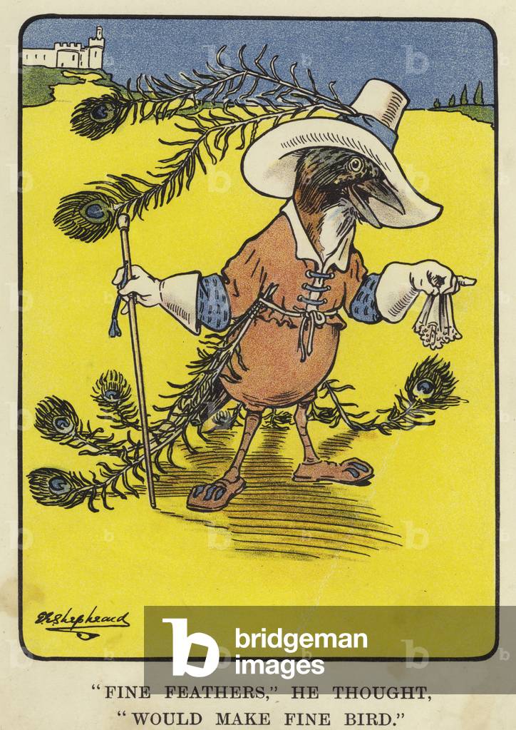 Illustration for Bubbles in Birdland (colour litho)