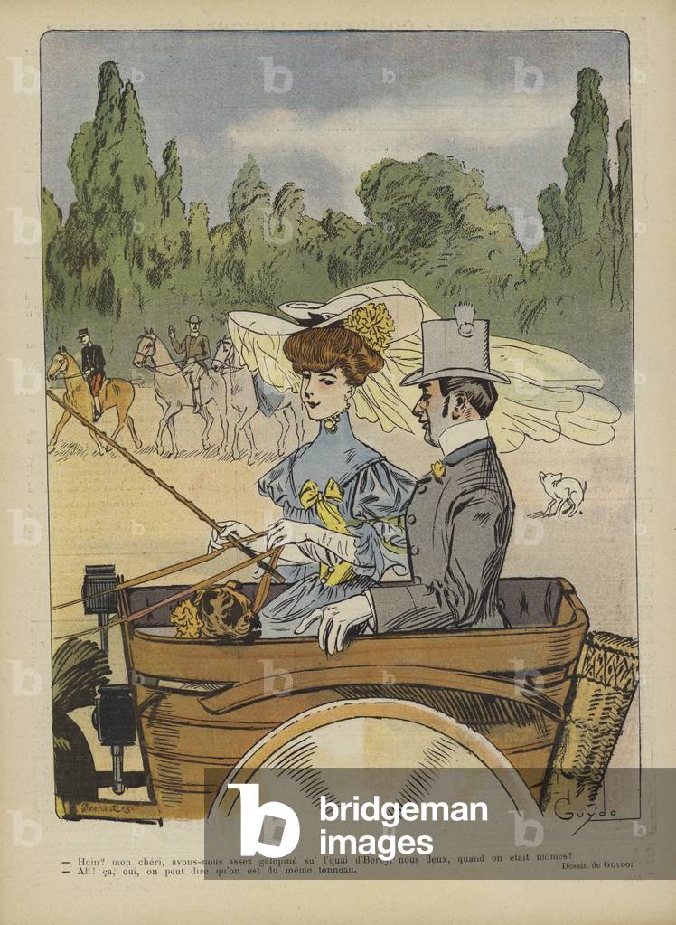 Illustration for Le Rire (colour litho)