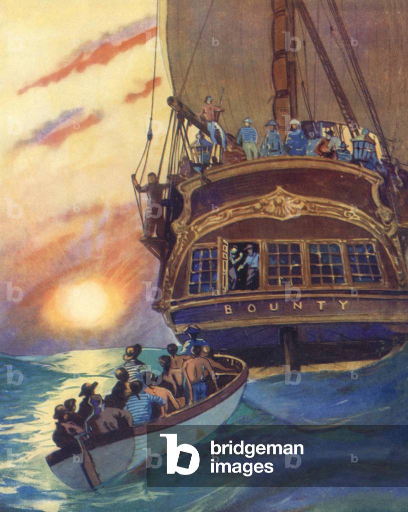 Mutiny on the Bounty (colour litho)