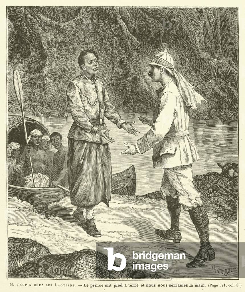 M Taupin Chez Les Laotiens (engraving)