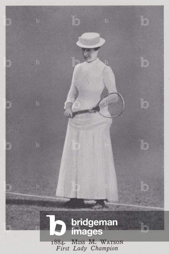 1884, Miss M Watson, First Lady Champion (b/w photo)