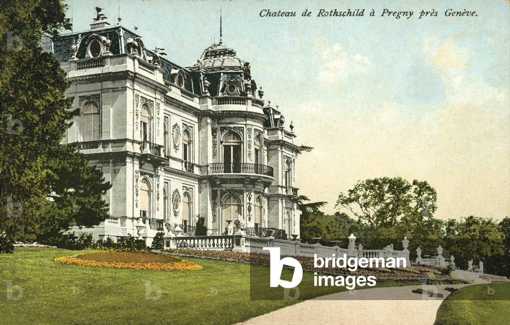 Chateau de Rothschild, Pregny, near Geneva, Switzerland (colour photo)