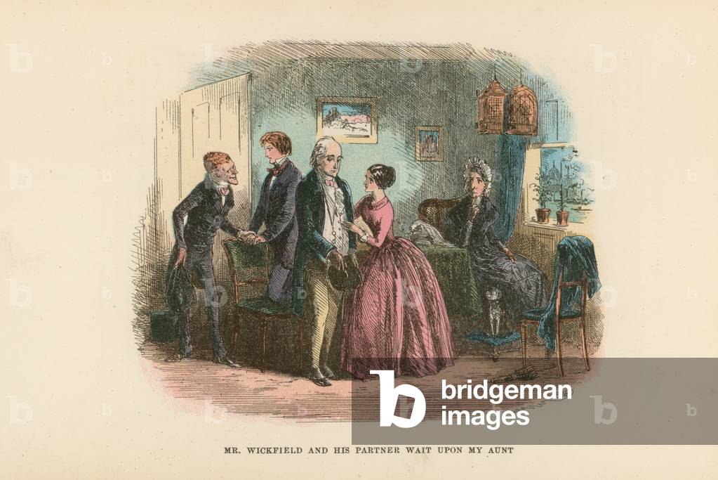 Illustration for David Copperfield (colour litho)