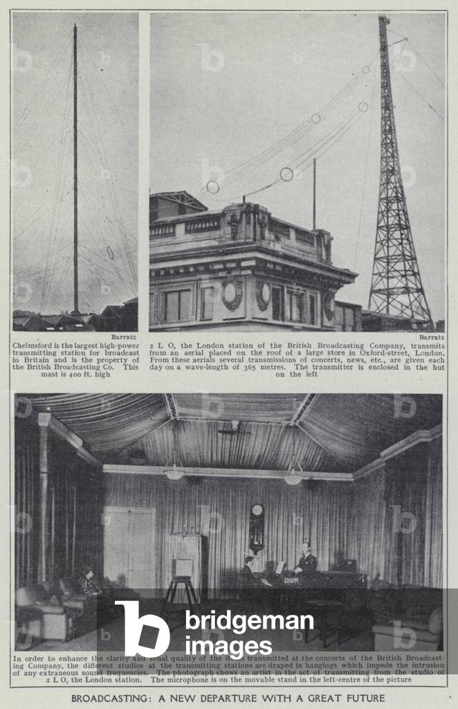 Broadcasting, A new departure with a great future (b/w photo)