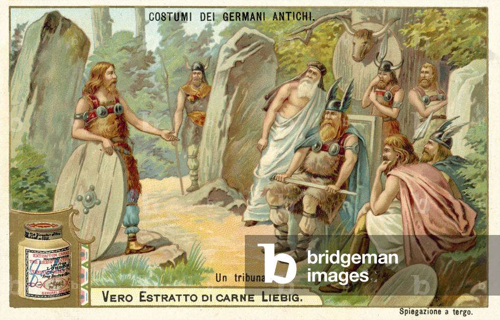 A trial, ancient Germany (chromolitho)
