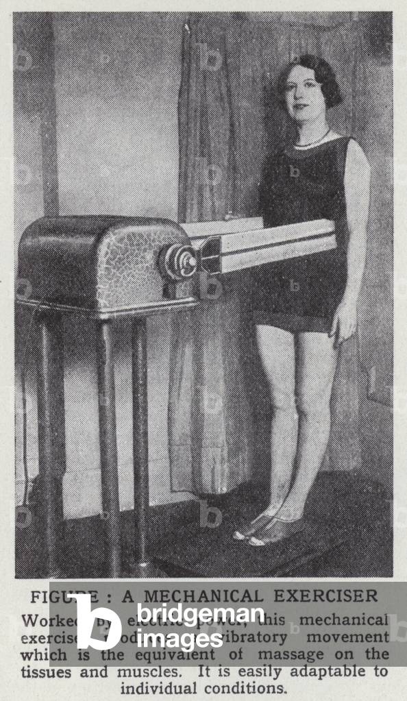 Figure, a mechanical exerciser (b/w photo)