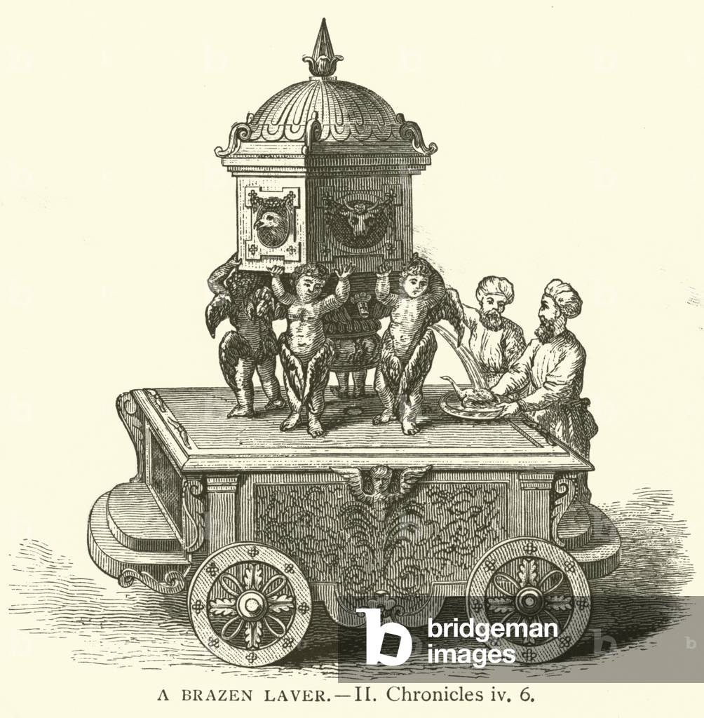 A Brazen Laver, II, Chronicles, iv, 6 (engraving)