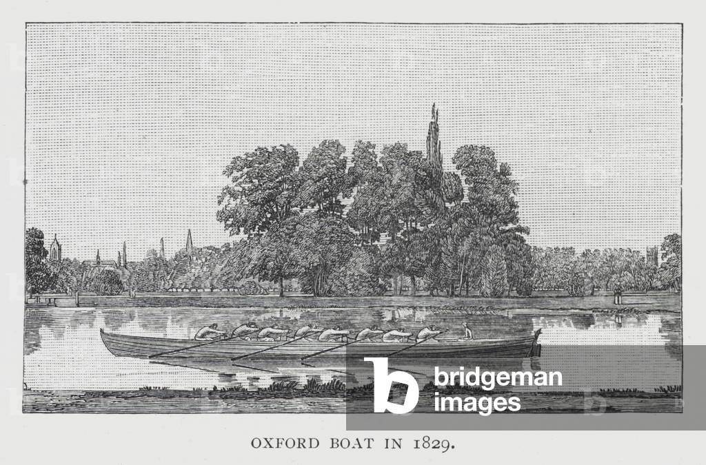 Oxford Boat in 1829 (engraving)