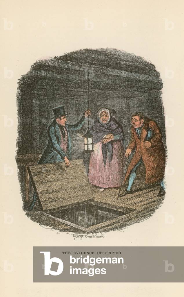 Illustration for Oliver Twist (colour litho)