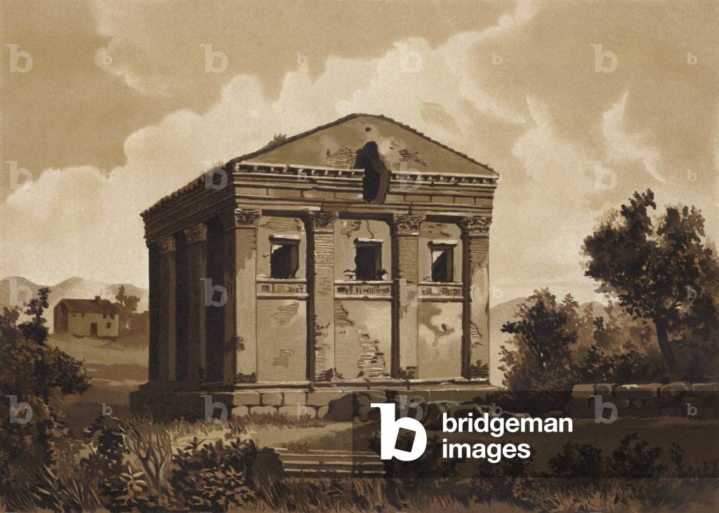 Temple of Rediculum, Rome (chromolitho)