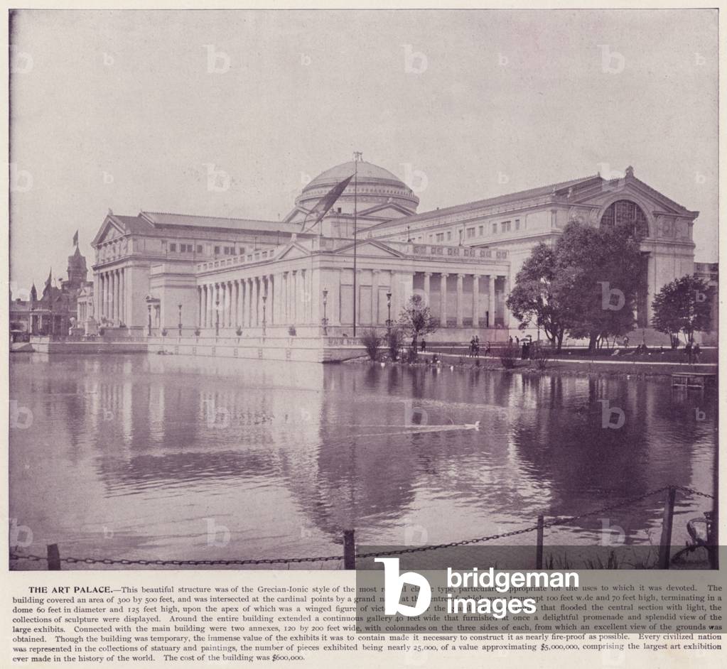 Chicago World's Fair, 1893: The Art Palace (b/w photo)