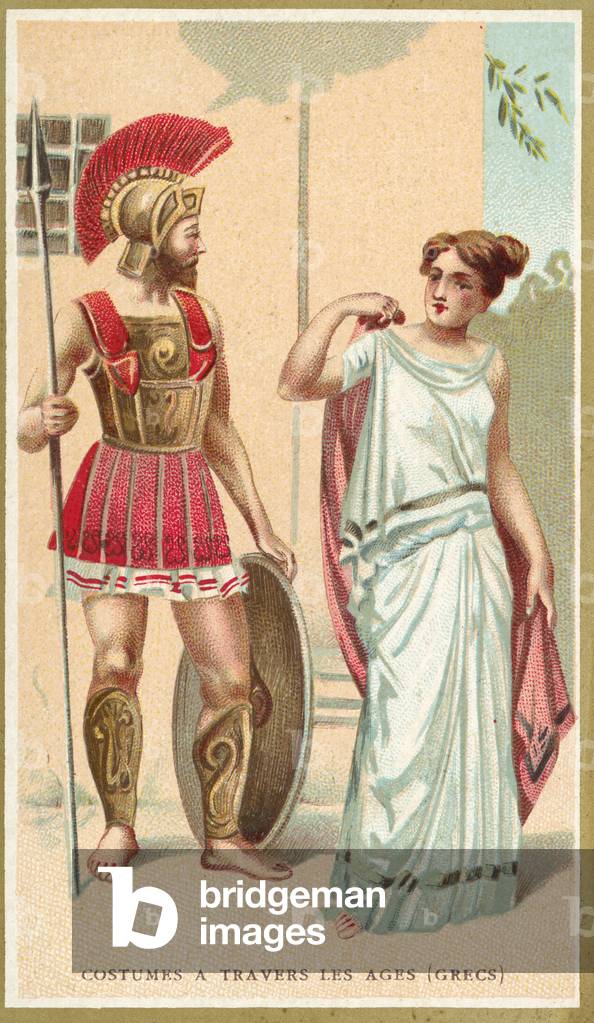 Ancient Greek costumes (chromolitho)