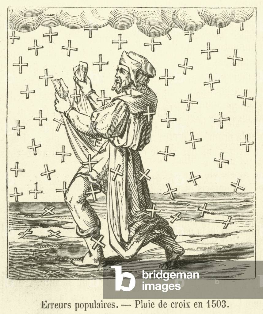Erreurs populaires, Pluie de croix en 1503 (engraving)