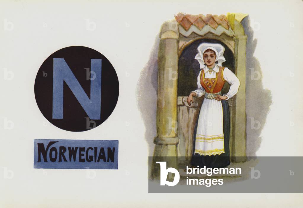 N, Norwegian (colour litho)
