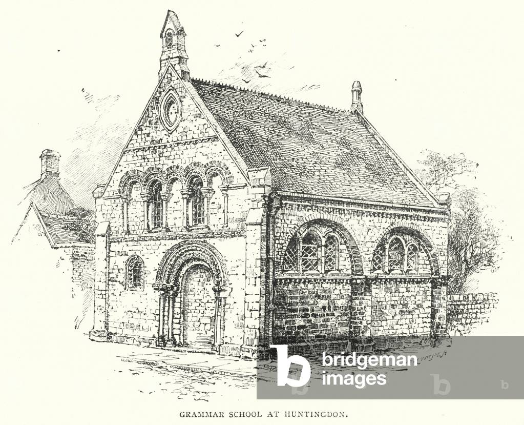 Grammar School at Huntingdon (engraving)