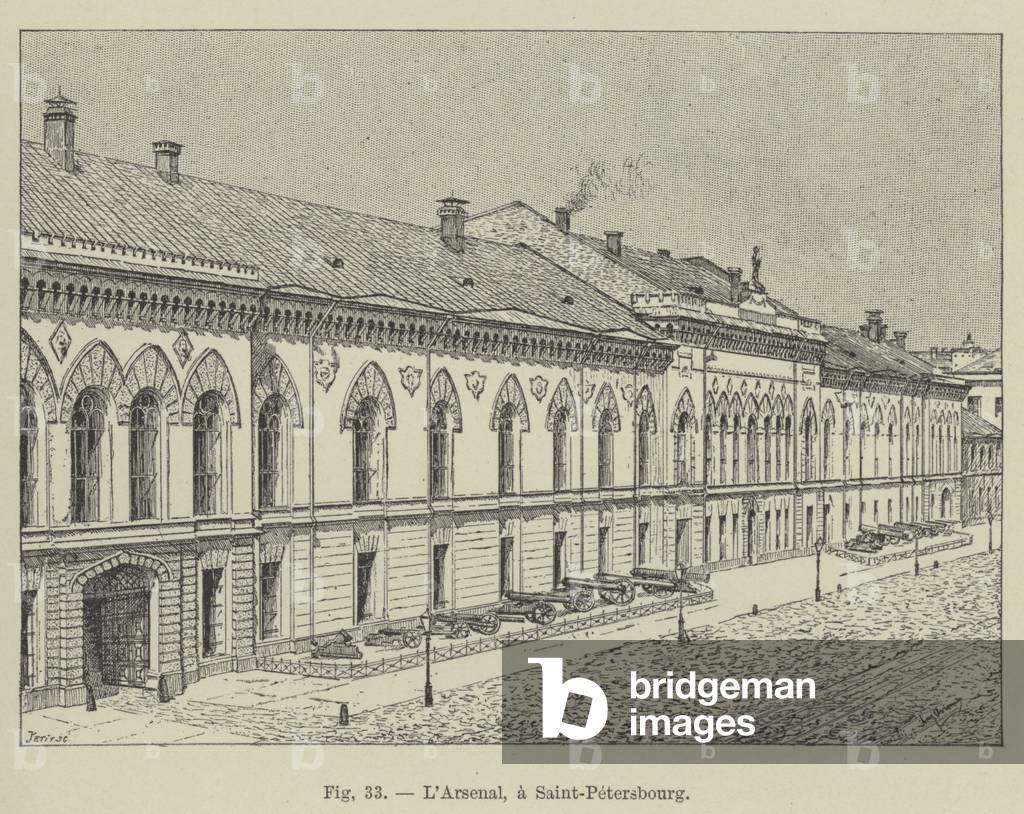 L'Arsenal, a Saint-Petersbourg (engraving)