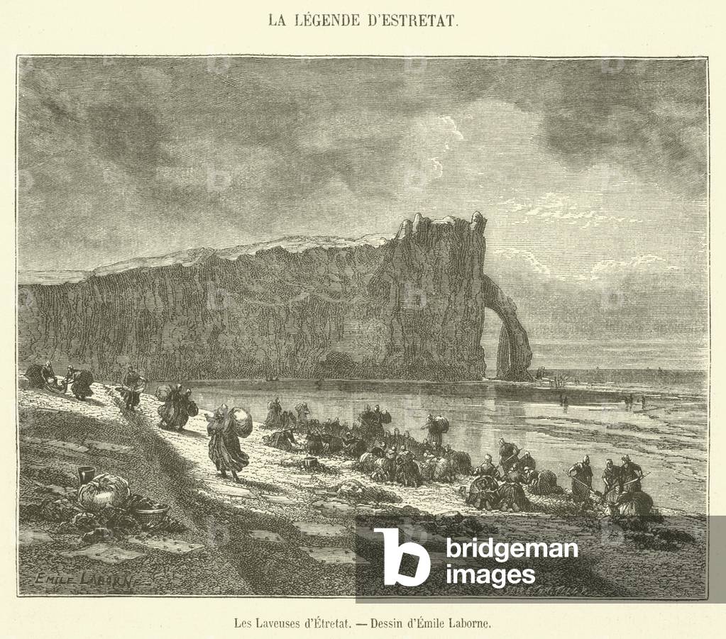 Les Laveuses d'Etretat (engraving)