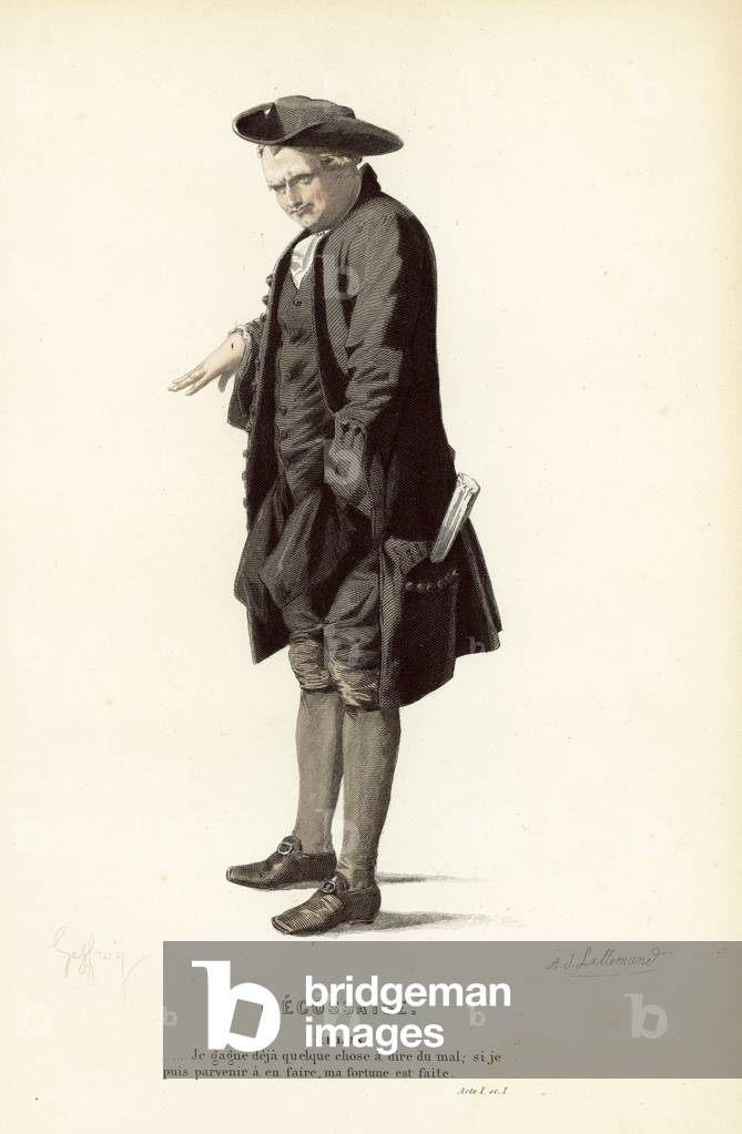 L'Ecossaise, Frelon (coloured engraving)