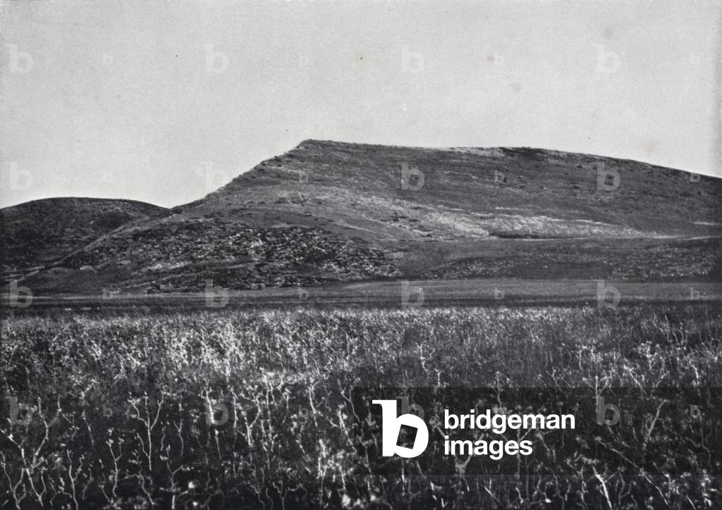 The Mount of Precipitation at Nazareth (b/w photo)