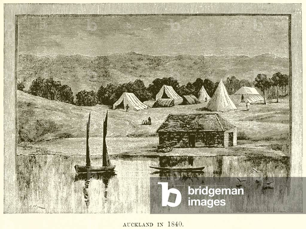 Auckland in 1840 (engraving)