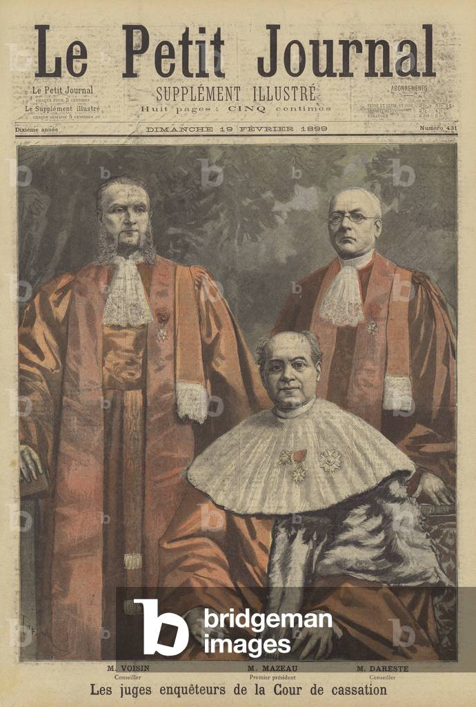 The investigating judges of the French Court of Cassation (colour litho)