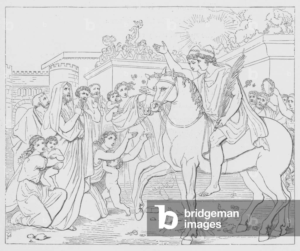 Battle Of The Lake Regillus (engraving)