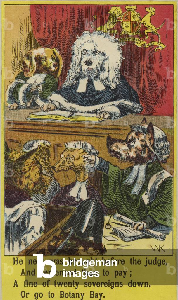 Squire Bull and the Fox (colour litho)