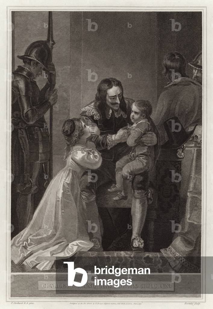 Charles I taking leave of his children (engraving)