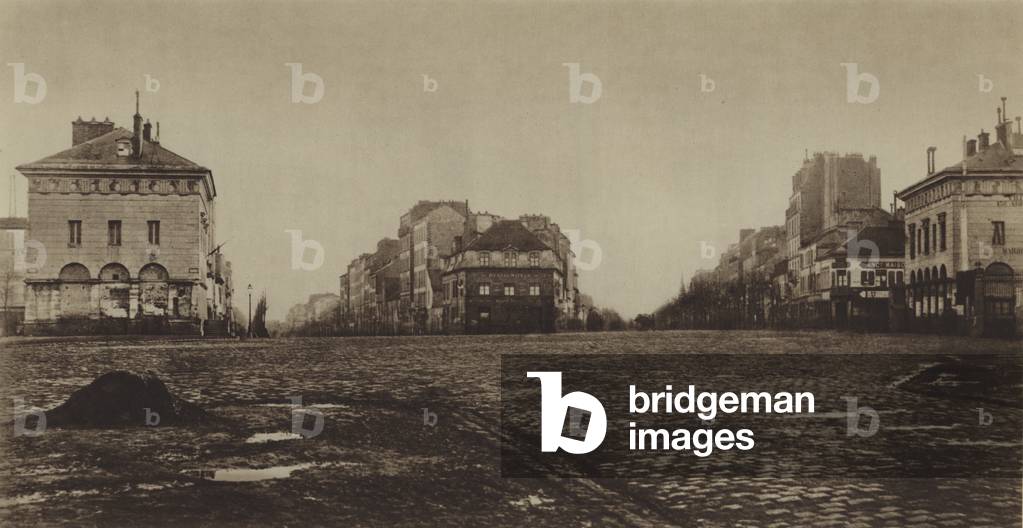 La place d'Italie en 1865 (b/w photo)