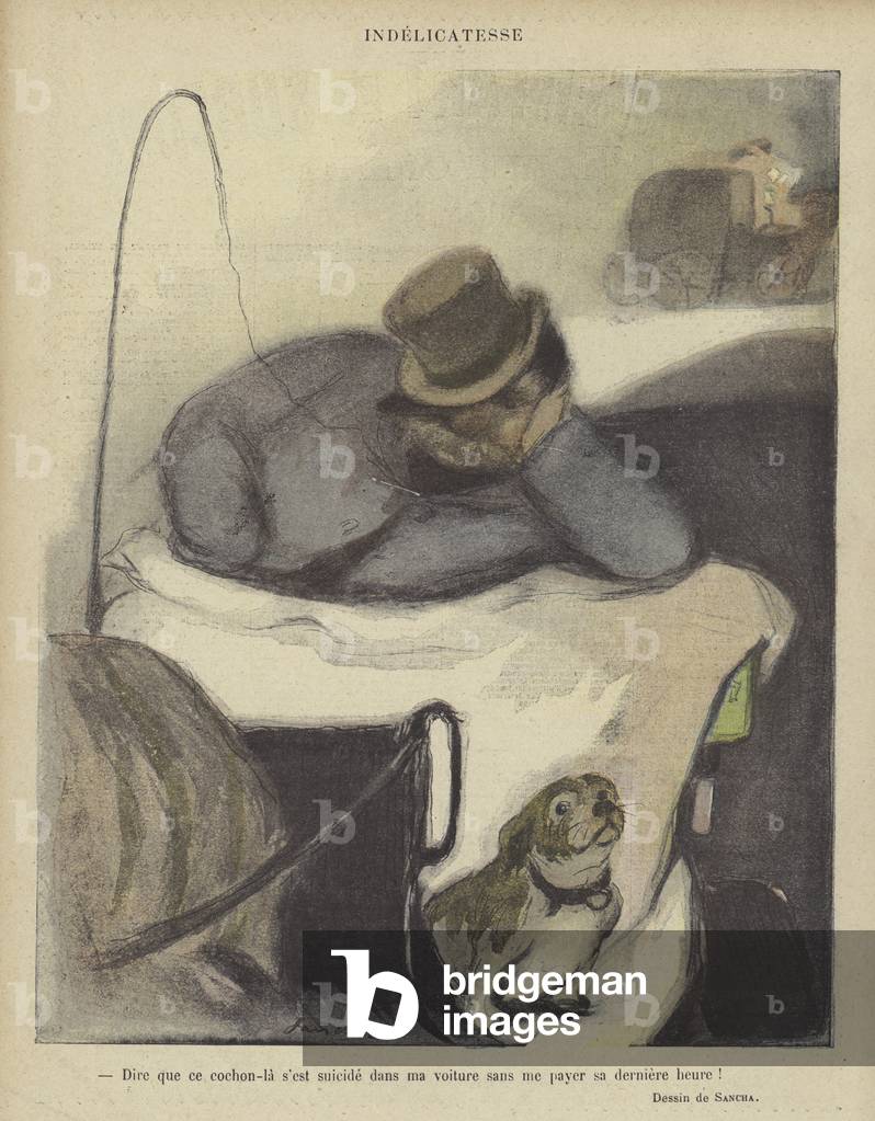 Illustration for Le Rire (colour litho)