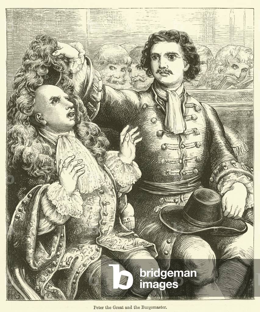 Peter the Great and the Burgomaster (engraving)