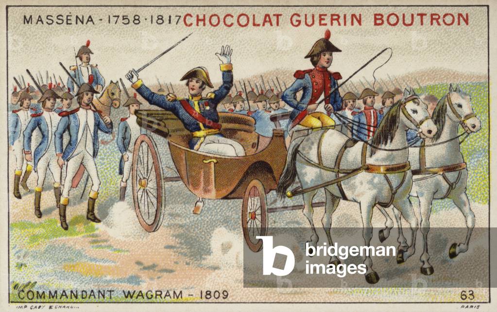 Marshal Massena at the Battle of Wagram, 1809 (chromolitho)