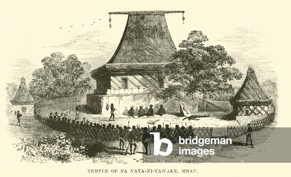 Temple of Na Vata-ni-Tawake, Mbau (engraving)