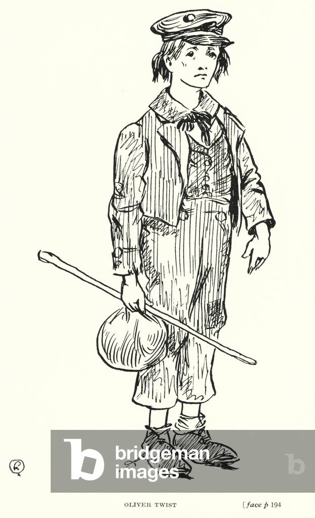Dickens character: Oliver Twist (litho)