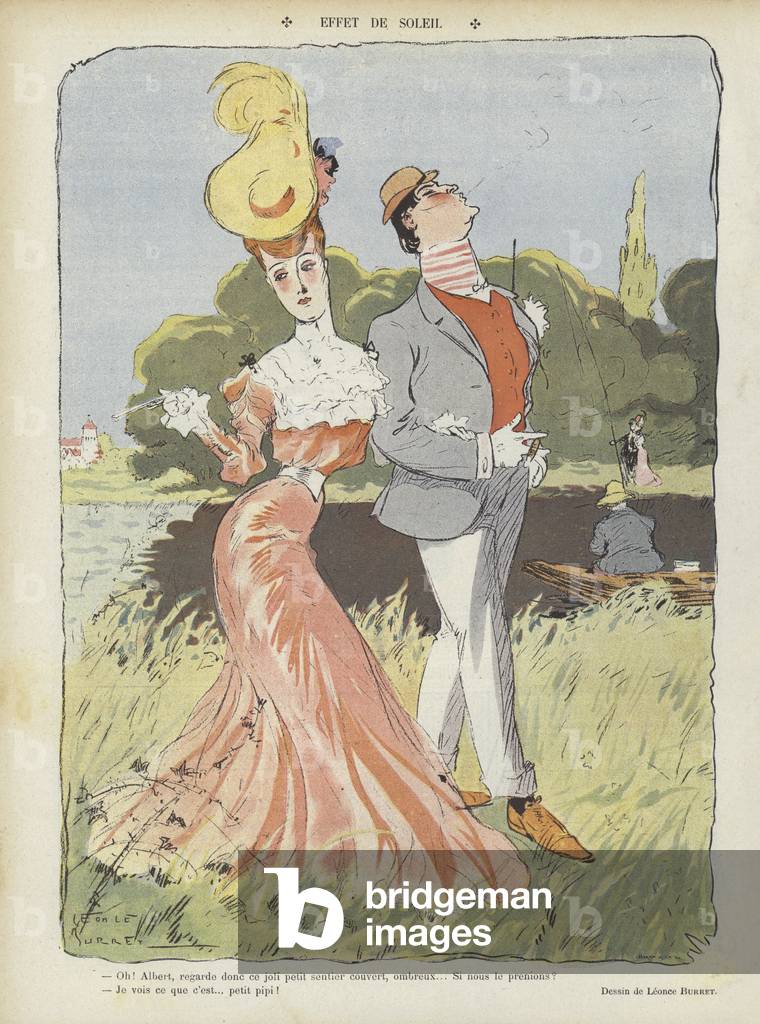 Illustration for Le Rire (colour litho)