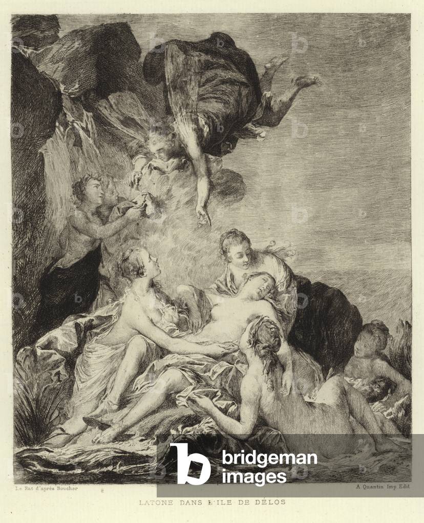 Latone Dans l'ile de Delos (engraving)