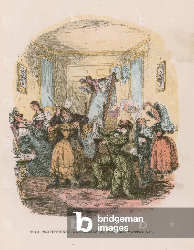 Illustration for Nicholas Nickleby (colour litho)